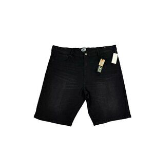 Lazer Mens  Slim Fit Comfort Flex Stretch 9.5" Denim Shorts Black Size 38